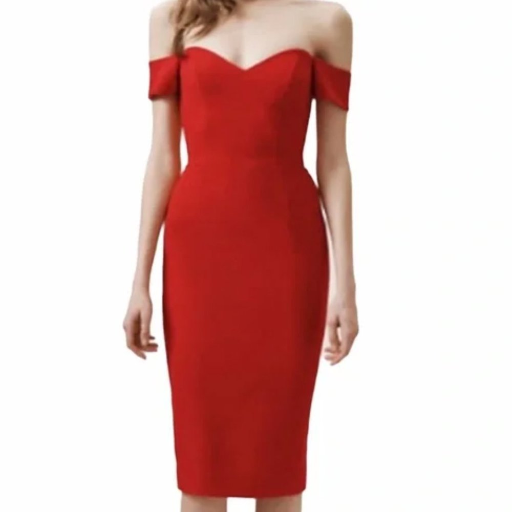 Dress the Population - Bailey  Dress - RED - Size XL